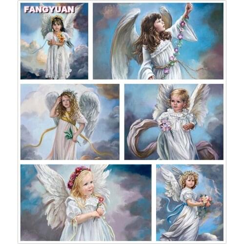 Diy Diamond Painting Mosaic Angel Full Square Round Drill Needlework 5D Diamond Embroidery Cross Stitch Kits Portrait Home Decor