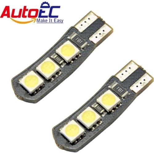 AutoEC 300 X T10 6 led smd 5050 canbus no error Car Wedge Side Clearance Marker Turn signal led 12V #LB47-2