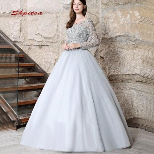 Ball Gown Princess Quinceanera Dresses Girls Long Sleeve Masquerade Prom Sweet 16 Dresses Ball Gowns vestido de 15 anos baile