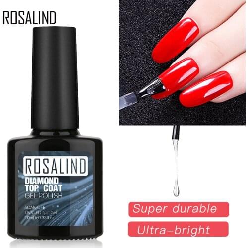 ROSALIND 10ML Primer Base Top Coat Nail Gel Polish UV Gel Polish Manicure Art Design Magic Remover Matt Coat Hybrid Varnishes
