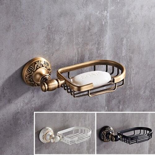 Free shipping Fashion antique/black/ brass soap holder,Pure copper bathroom soap basket bathroom accessories