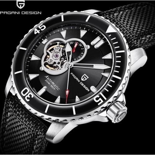 PAGANl DESlGN Top Ceramic Bezel Business Casual Sapphire Waterproof Diving Watch NH39 Automatic Mechanical Watch Orologio Uomo