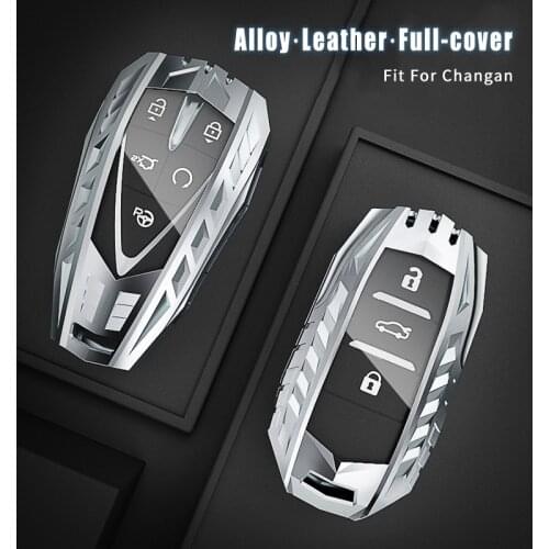 1pcs Zinc Alloy Car Key Case for Changan CS75 Eado CS55 Plus UNIT CS35 Key Bag Shell Auto Remote Protective Cover with Buckle