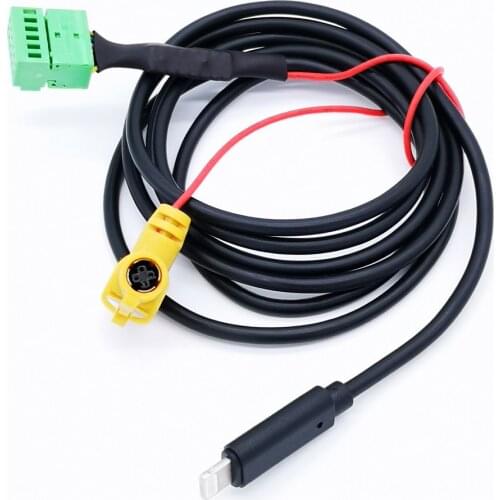 For Audi Q5 A6L A4L Q7 A5 S5 installation MMI 3G AMI Harness Multimedia Apple 7 8 X AUX