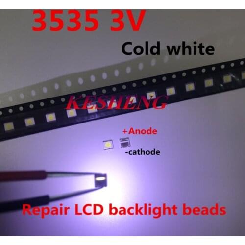 FOR WOOREE UNI LED backlight LCD TV bead 3 V 1 W 3535 LED SMD Lamp bead 3535 cold white WM35E1F-YR07-eB/300PCS