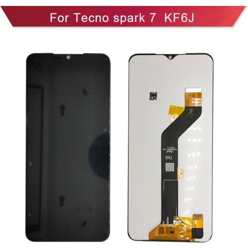 100% New For Tecno Spark 7 Spark7 LCD Display KF6j LCD Screen With Touch Screen Digitizer Assembly KF6i Display