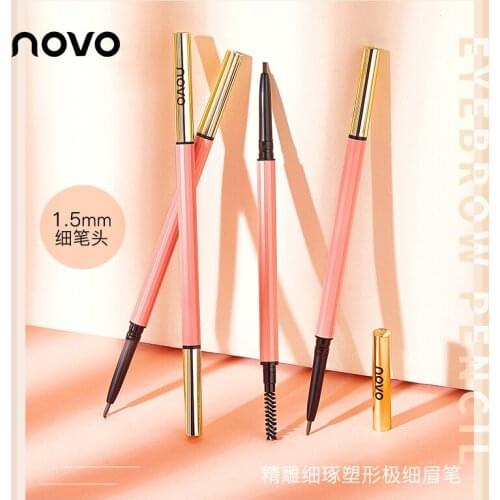 Double-Headed Natural Waterproof Eyebrow Pencil Long Lasting Paint Tattoo Easy to Wear Automatic Grey Brown Fine Eyebrow Makeup