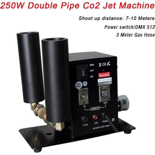 Double Pipe Stage CO2 Machine Switchable DMX Control CO2 Column Jet 3 Meter Gas Hose Led Stage Light CO2 Concert Device Dj Laser