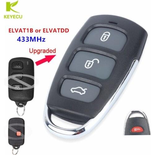 KEYECU Upgraded Remote Car Key Fob 3+1 Button 433MHz for Toyota RAV4 4Runner Land Cruiser Sequoia FCC ID: ELVAT1B