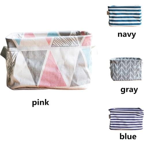 Storage Baskets Clothing Household Storage Box Foldable 3 Colors Storage Closet Toy Box Container Organizer Fabric Basket #45