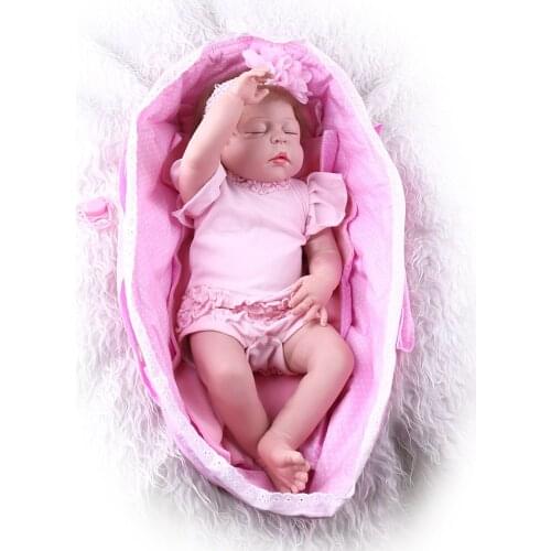 Elegant Reborn Baby Girl Full body Soft siliocne Dolls 22'' 55 cm Princess Soft Vinyl Baby Reborn With Christmas Gifts