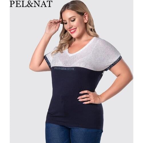 P&N Summer Women Tops Short Sleeve Plus Size Casual Lady Outerwear O Neck Female T Shirt Clothes F3791