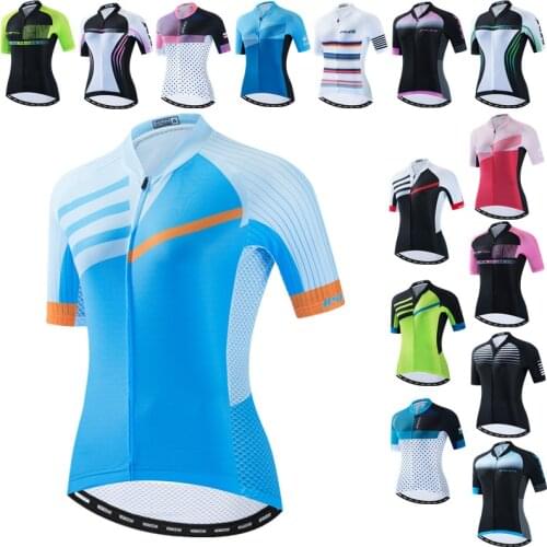 Weimostar Summer Short Sleeve Cycling Jersey Women Mountain Bike Clothing Breathable Bicycle Shirt Top Quality Maillot Ciclismo