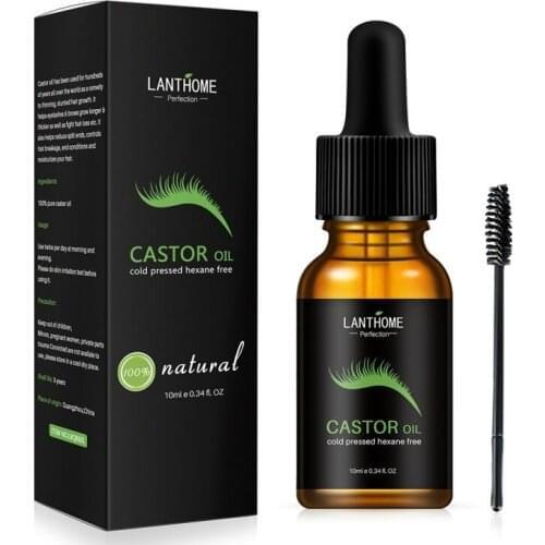 Castor Oil 10ml Nourishing Moisturizer Eyelash Growth Essential Oil Nourish Hair Essential Oil Natural Castor Oil