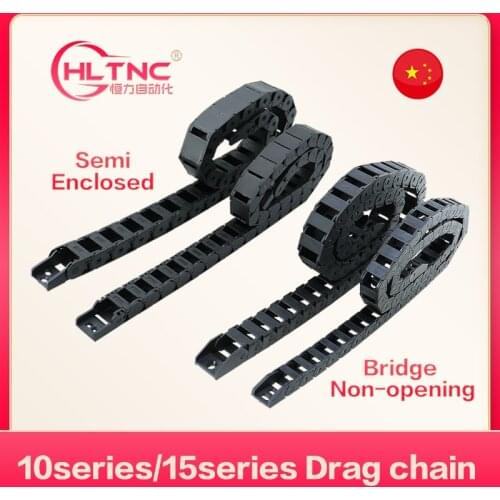 Bridge Cable Chain 15*10 15 20 30 40mm Wire Transmission Carrier Plastic Drag Towline For 3D Printer CNC Engraving Machine