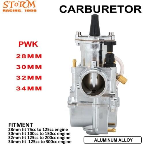 Motorcycle White Cable Choke Carburetor Carb Carburador For PWK 28 30 32 34 Scooter ATV Quad Pit Dirt Motor Bike 75-300CC Engine