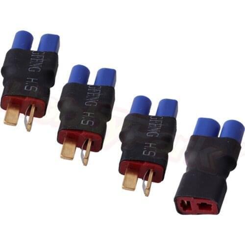 Hobbypark T Plug Deans Style to EC3 Connector Plugs Adapter RC Lipo Battery Charger Conversion with Battery Straps