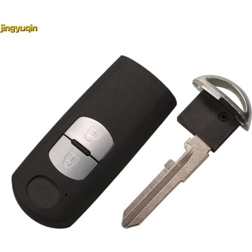 Jingyuqin Remote Smart Car Key Fob Shell For Mazda X-5 Summit M3 M6 Axela Atenza With Emergency Key Blade 2/3/4 Button