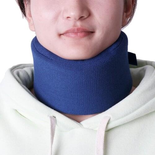 Unisex Soft Foam Collar Neck Brace Support Shoulder Corrector Adjustable Tool Navy Blue Traction Pillow Pain Relief Travel Car