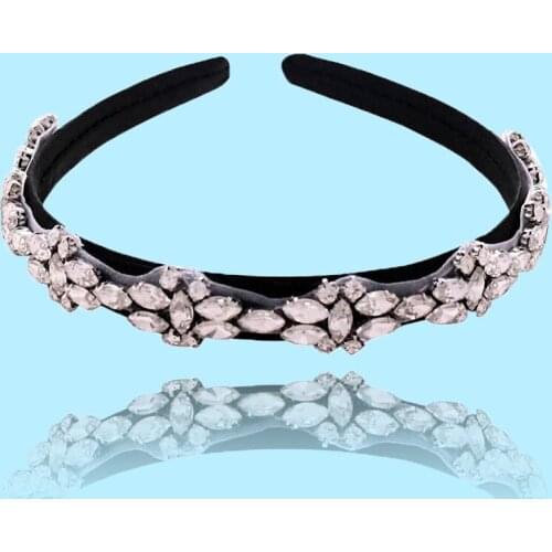 ZMS333-FG Luxury Bridal Baroque Headhoop bridal tiara headpieces silver rhinestone headband Baroque hair band For hair Bride