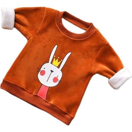 Baby Girls Boys' Hoodies Long Sleeves Sweatshirts Regular Children Clothing Cute Cartoon Rabbit Pattern Comfortable Kids Clothes