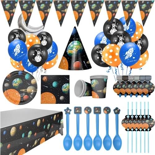Party decoration birthday party supplies space planet theme party decoration event party arrangement children bir