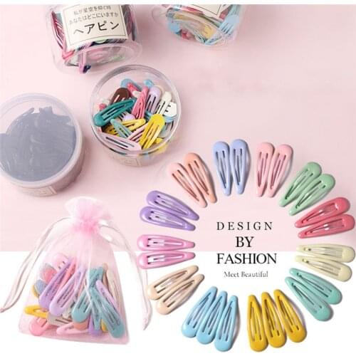 3-40Pcs 5cm Snap Hair Clips for Hair Clip Pins BB Hairpin Color Metal Barrettes for Baby Children Women Girl Styling Accessories