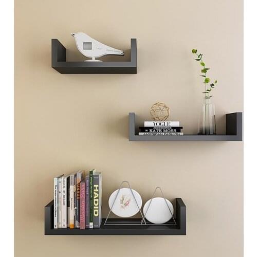 3pcs Bookshelf Hanging Decorative Shelf U-shaped Decorative Frame Rack Home Living Room Decoration Bathroom Fixture New HWC