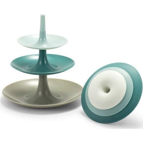 3-Tier Plastic Cake Stand Afternoon Tea Dessert Pastry Tableware Serving Plate Platter For Party Wedding Cake Decorating Tools