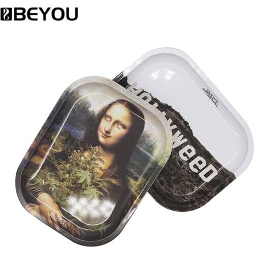 Smoking Weed Accessories Rolling Tray Herbal Tobacco Grinder Joint Cigarette Paper Plate Smoke Tray for Women Men 18x14x1.5cm