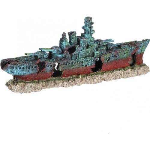 Aquarium Ornament Wreck Ornaments Resin Wreck Boat Sunk Ship