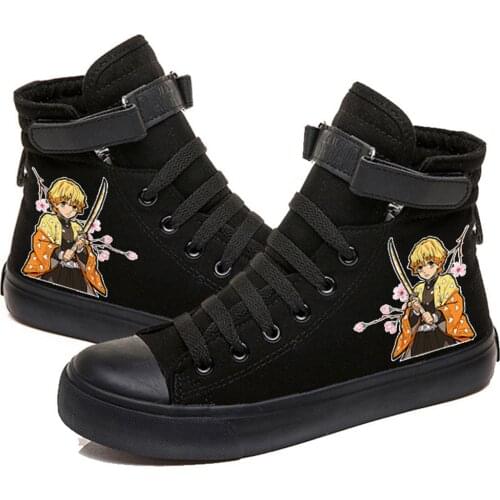 Anime Shoes Demon Slayer Kimetsu No Yaiba Merch Zenitsu Agatsuma Sneaker Zapatos Chaussure Schuhe