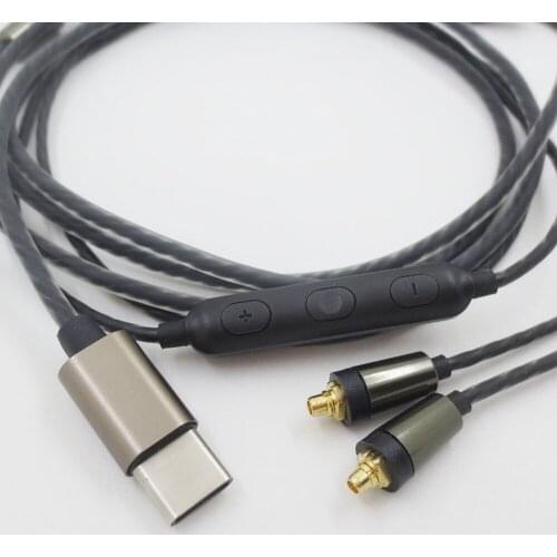 TYPE-C MMCX interface audio cable for Shure SE215 SE535 UE900 headphone upgrate cable high quality HiFi upgrate cable