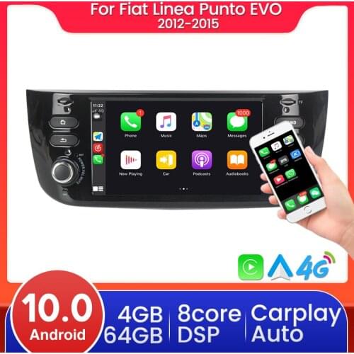 Android 10.0 2 din Car Radio Car Multimedia Stereo For Fiat Grande Punto Abarth Punto EVO Linea 2012 2013 2014 2015 Carplay AUTO