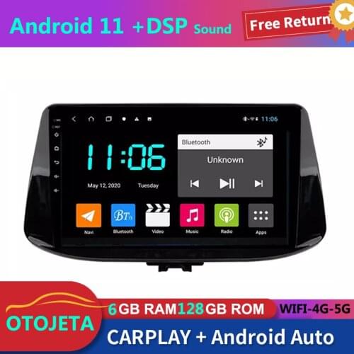 For Hyundai I30 2017 2018 Car Radio Stereo GPS Navigator 6GB Ram 128GB Rom Autoradio 2Din Android 11 Bluetooth Multimedia Player