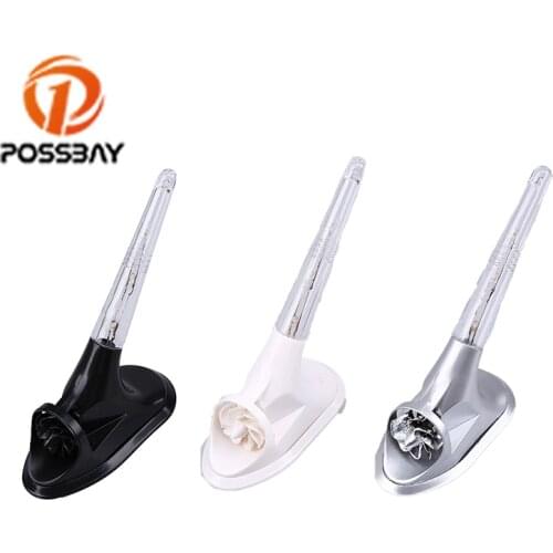POSSBAY Auto Wind Power LED Light Shark Fin Antenna Warning Flash Lamp Decoration Wind Power Car Antennas Aerial Roof Stickers