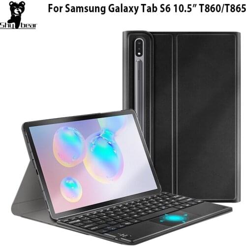 Touchpad keyboard Case for Samsung Galaxy Tab S6 10.5 2019 Tablet Cover for Samsung Galaxy Tab S6 SM-T860 /T865 funda capa