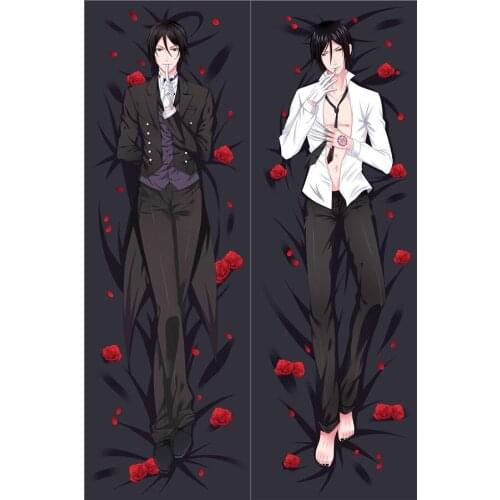 Black ministers sebasuchan mikaerisu Anime Pillowcase Japanese Anime Hugging Body Pillow Cover Throw pillows Bedding Dakimakura