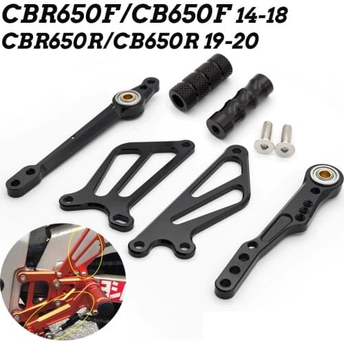 For Honda CBR650F CB650F CBR650R CB650R CBR CB 650 F R Motorcycle Rearset Foot Peg Brake Rear Gear Shift Shifter Lever + Wing