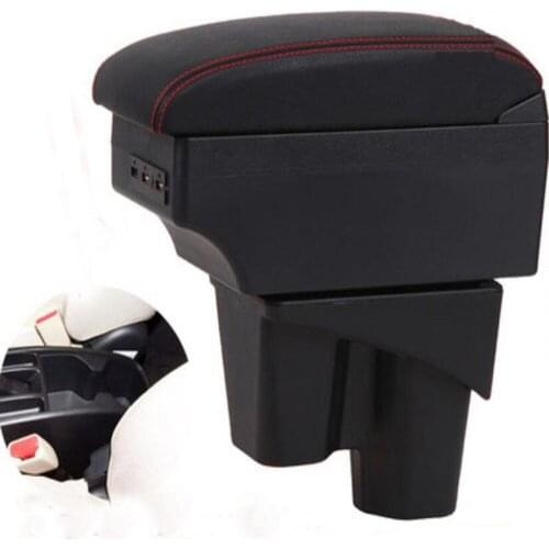 For Honda New City armrest box central Store content box car-styling decoration accessory with cup holder USB