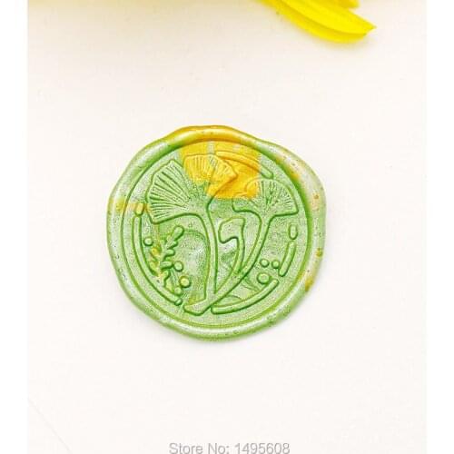 Gingko leaf Wax Seal Stamp, Leaves Sealing Wax wedding invitation seal, Wax seal stamp set ,wax seal gift seal, wax sealing