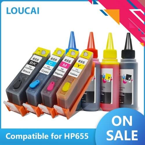 HP655 Compatible for hp655 refillable ink cartridge for hp deskjet 3525 5525 4615 4625 4525 6520 6525 6625 printer