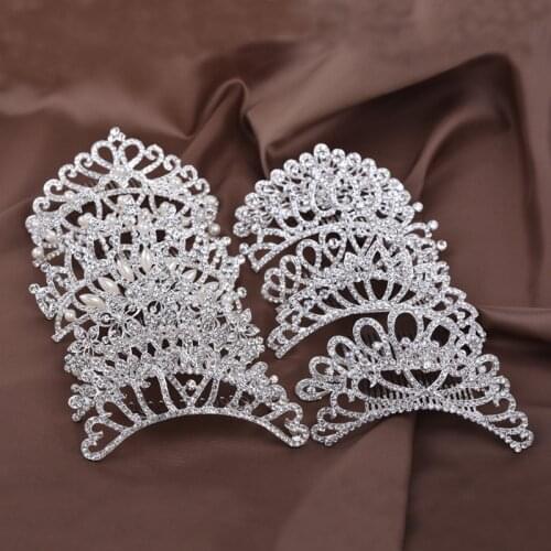 Crystal Crown Headdress Cute Rhinestone Hair Comb Insert Comb Hair Accessories Princess Hairpin Princess Crown Ornaments