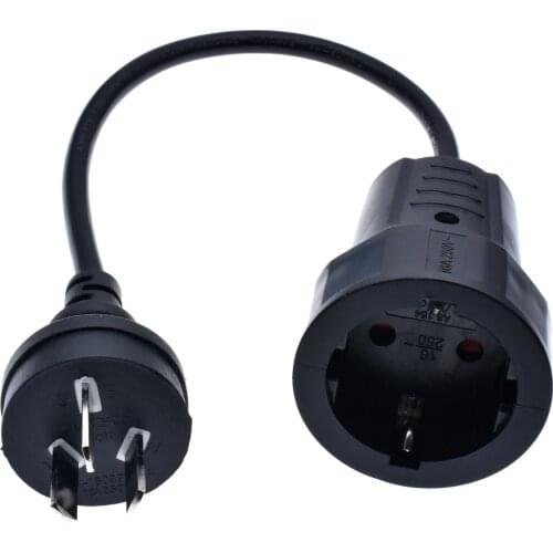 AU PDU UPS AC Power Cord,AU Australian 3Pin Male Plug to Europe Schuko Female Socket Power Adapter Cable