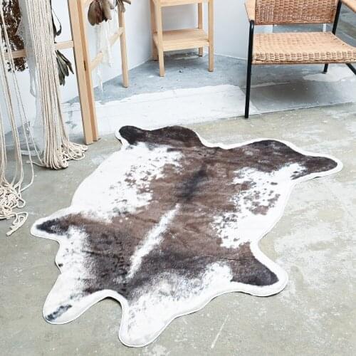 Cow Carpet Brown Mat Window Animal Pattern Series Custom Size