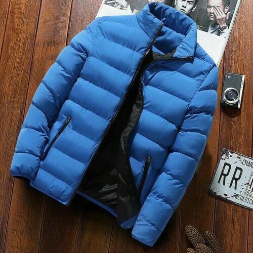 New Fashion Winter Thicken Warm Quilted Bomber Coat Man Padded Down cotton Outerwear Jacket