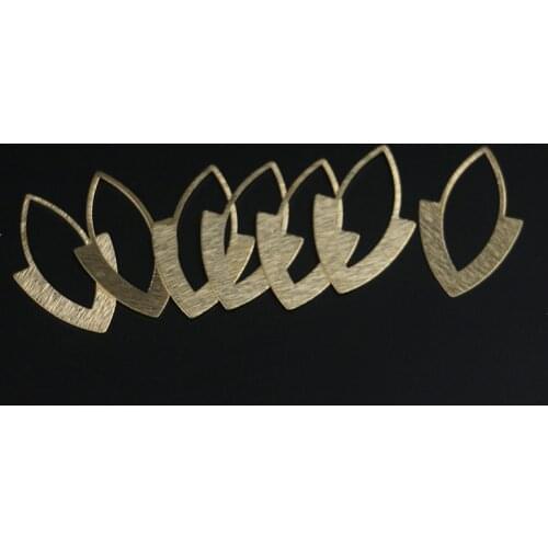 Brass 34*21mm jewelry accessories non-porous brushed arrow-shaped pendant handmade DIY material earring pendant