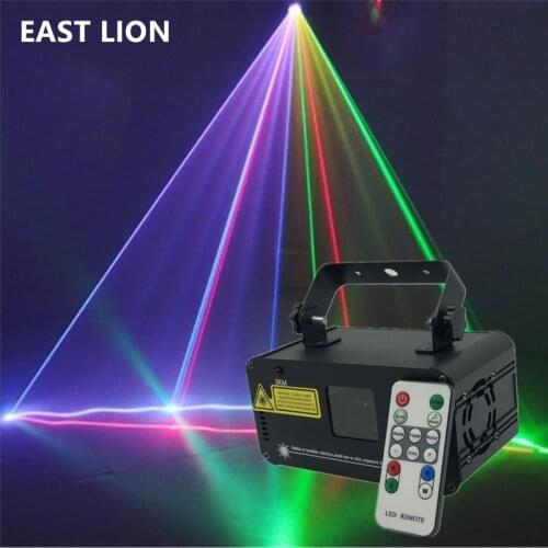 Hot 1 Lens Remote Control RGB Blue Professional DJ Laser Show Color Gobo Line Projector Stage Lighting Effect for Disco Xmas
