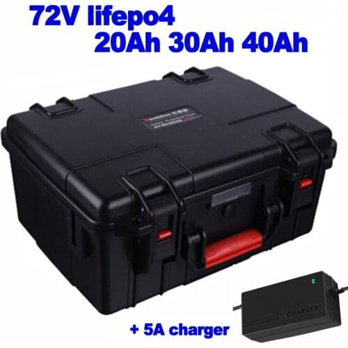 Lithium iron phosphate LiFePO4 72v 20ah 30ah 40ah Battery Pack Golf cart Rickshaw tricycle madical device power AGV + 5A charger