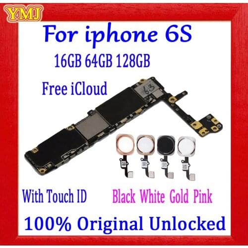 For iphone 6S 6 S Motherboard With/Without Touch ID,100% Original unlock for iphone 6S Logic board with Full Chips Good tested